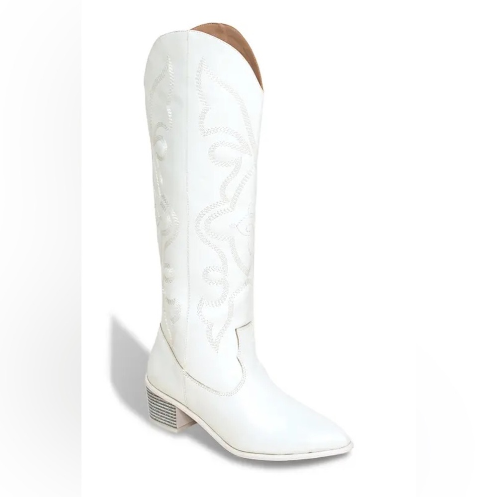 White Heeled Western Boots